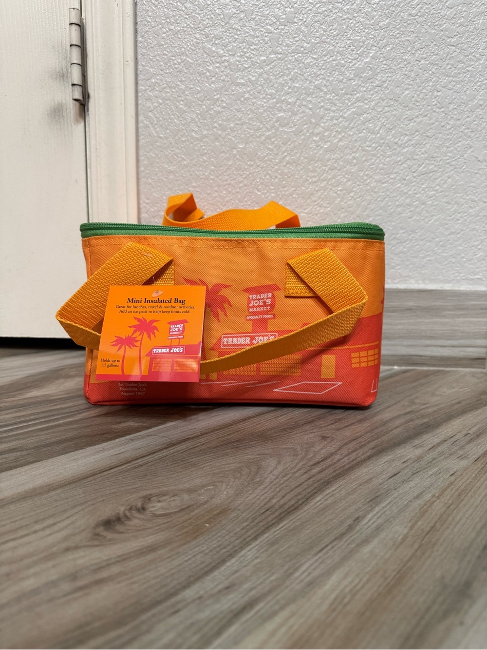 Trader Joe’s Orange & Lime Green Mini Insulated Lunch Bag